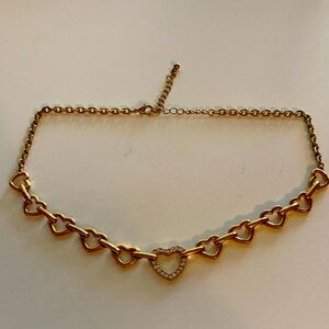 Gold Heart Chain Necklace